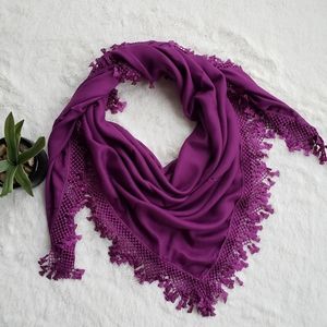 Exotic Machine Stitch Lace Scarf